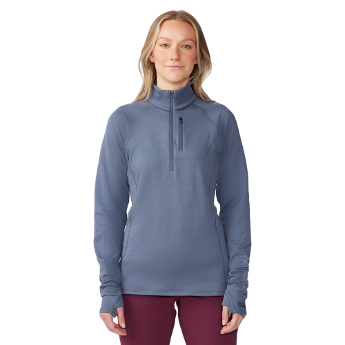 Mountain Hardwear Damen Glacial Trail 1/4 Zip - blau (Grösse: S) von Mountain Hardwear