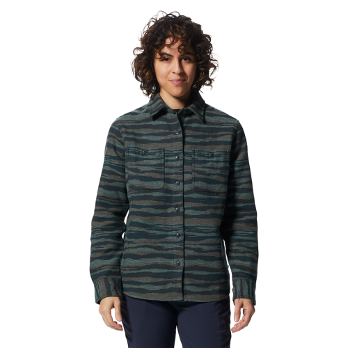 Mountain Hardwear Damen Granite Peak Long Sleeve Flannel Shirt - grau (Grösse: L) von Mountain Hardwear