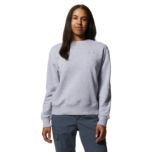 Mountain Hardwear Damen MHDamen Logo Pullover Crew - grau (Grösse: L) von Mountain Hardwear