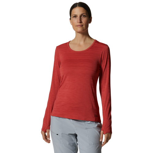 Mountain Hardwear Damen Mighty Stripe™ Long Sleeve - rot (Grösse: S) von Mountain Hardwear