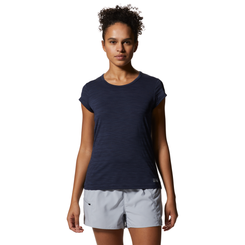 Mountain Hardwear Damen Mighty Stripe™ Short Sleeve - blau (Grösse: L) von Mountain Hardwear