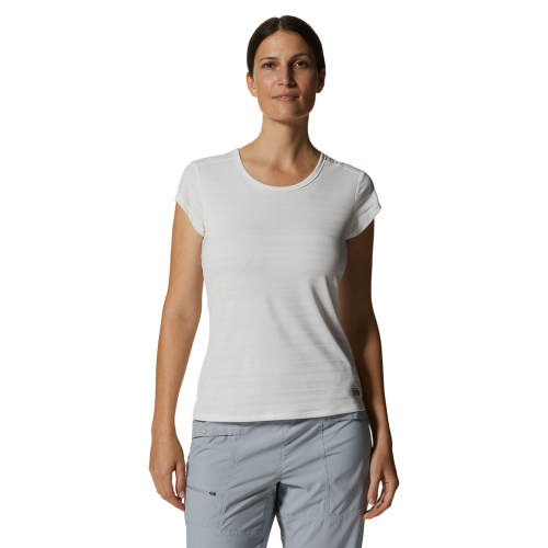 Mountain Hardwear Damen Mighty Stripe™ Short Sleeve - weiss (Grösse: L) von Mountain Hardwear