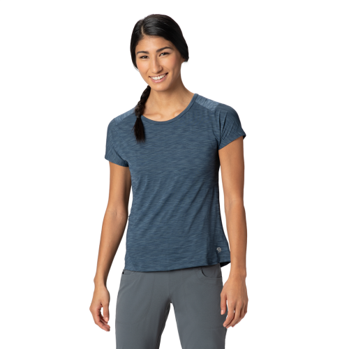 Mountain Hardwear Damen Mighty Stripe Short Sleeve T - blau (Grösse: S) von Mountain Hardwear