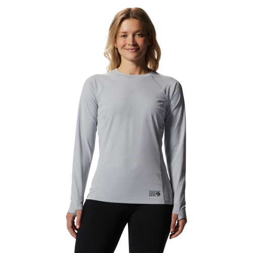 Mountain Hardwear Damen Mountain Stretch™ Long Sleeve Crew - grau (Grösse: S) von Mountain Hardwear