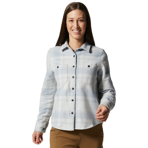Mountain Hardwear Damen Plusher Long Sleeve Shirt - grau (Grösse: L) von Mountain Hardwear