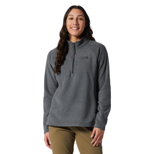 Mountain Hardwear Damen Polartec Microfleece 1/4 Zip - grau (Grösse: L) von Mountain Hardwear