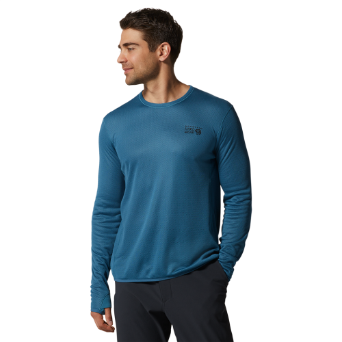 Mountain Hardwear M AirMesh LS Crew - blau (Grösse: S) von Mountain Hardwear