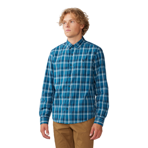 Mountain Hardwear M Big Cottonwood LS Shirt - blau (Grösse: L) von Mountain Hardwear