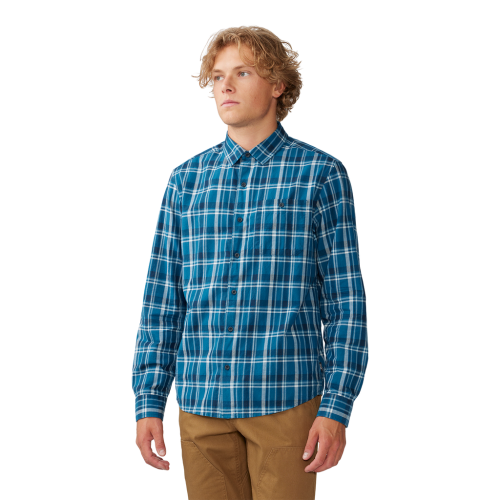 Mountain Hardwear M Big Cottonwood LS Shirt - blau (Grösse: S) von Mountain Hardwear