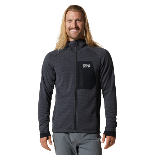 Mountain Hardwear M Polartec Power Grid Full Zip Hoody - blau (Grösse: L) von Mountain Hardwear