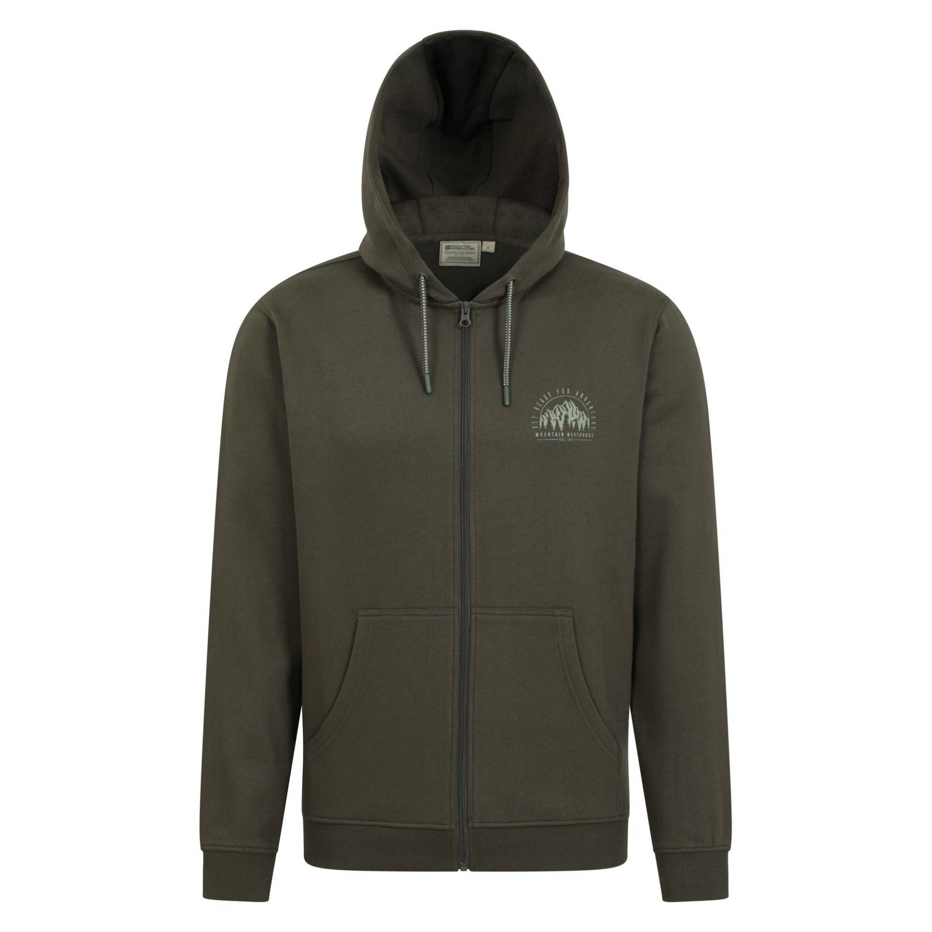 Adventure Hoodie Mit Durchgehendem Reißverschluss Herren Grün XXL von Mountain Warehouse