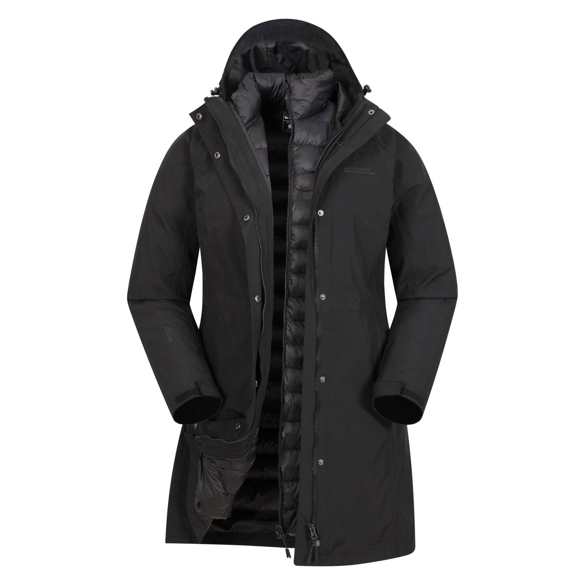 Alaskan Jacke 3 In 1 Damen Schwarz 34 von Mountain Warehouse