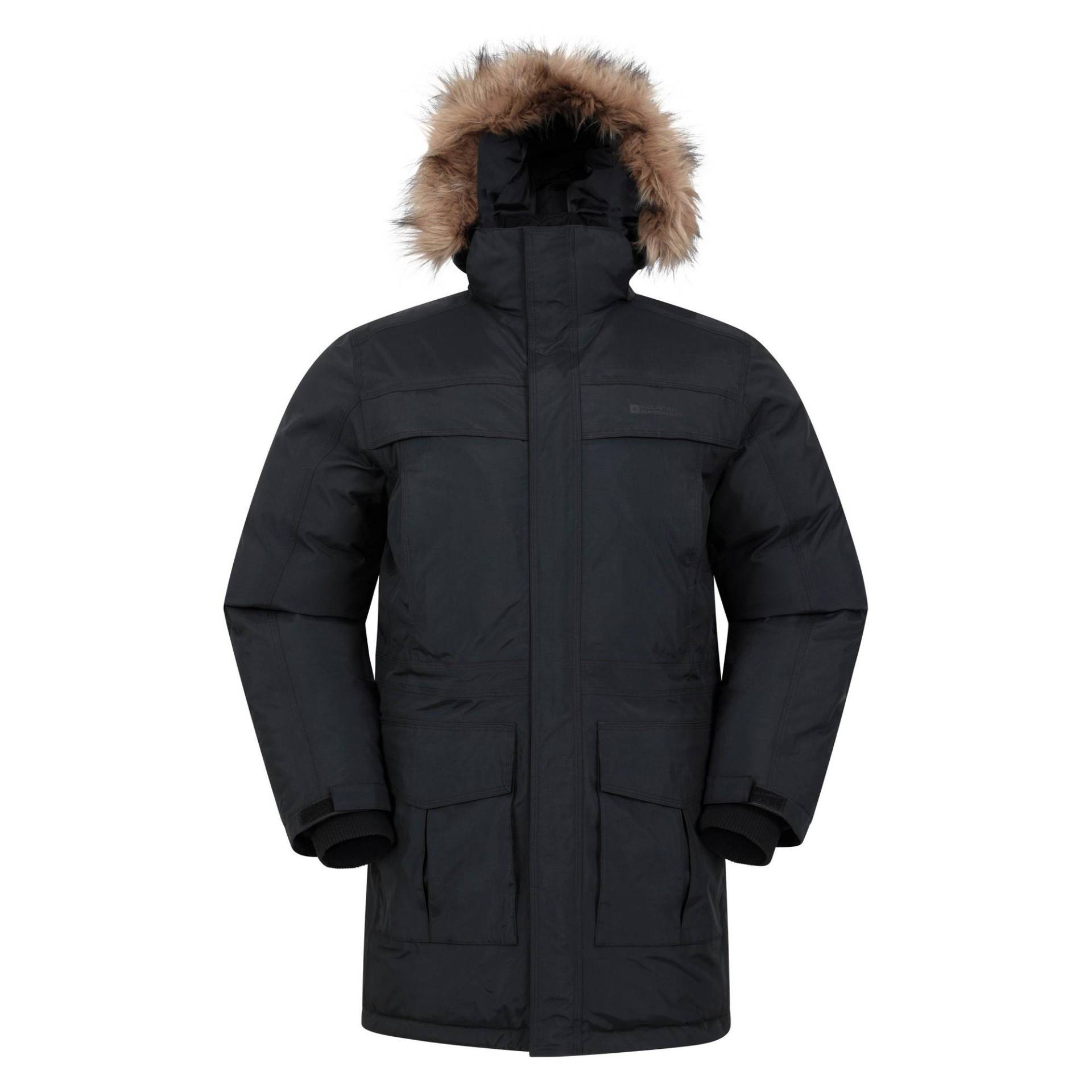 Antarctic Extreme Daunenjacke Wasserfest Herren Charcoal Black L von Mountain Warehouse