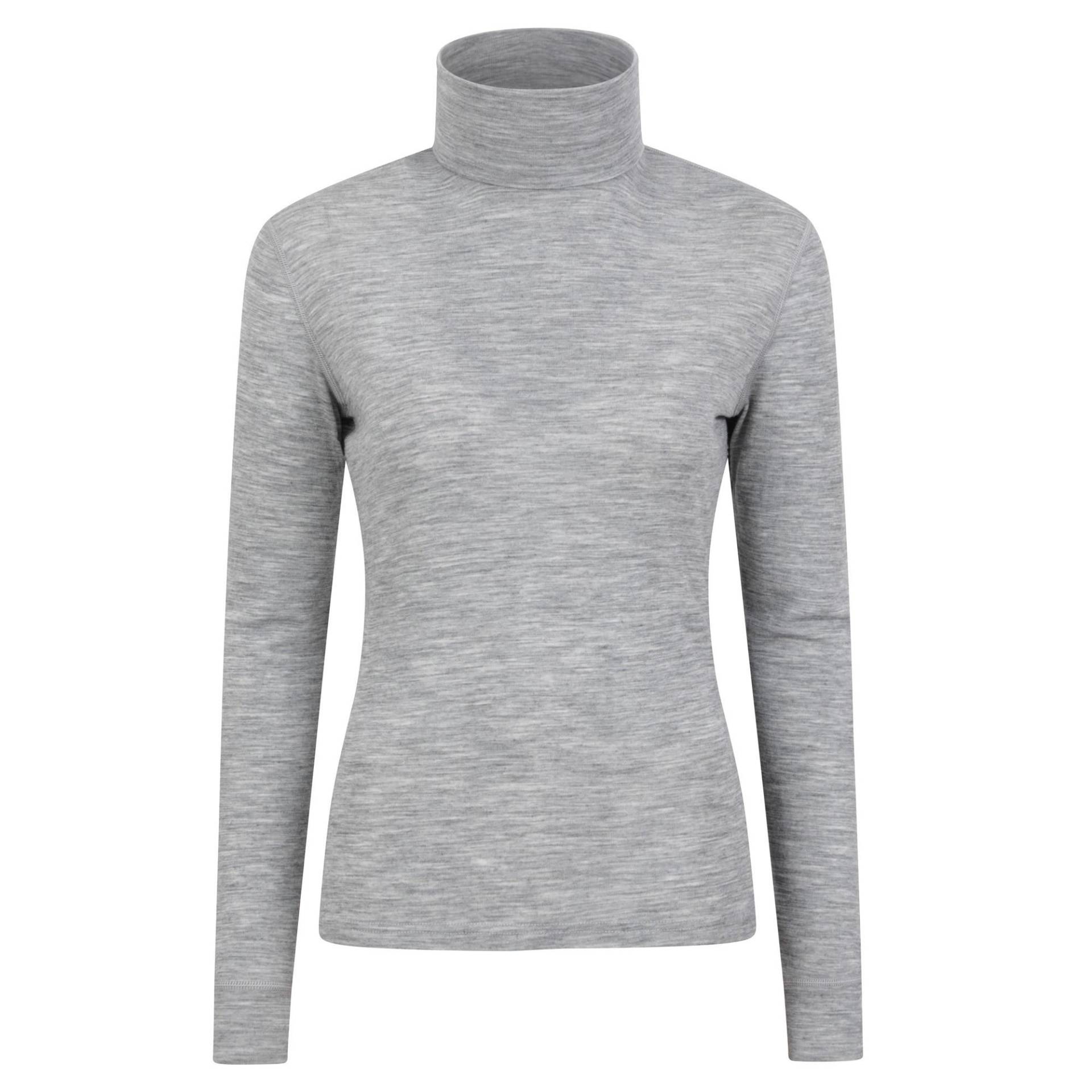 Base Layer Oberteil Rollkragen Damen Grau 46 von Mountain Warehouse