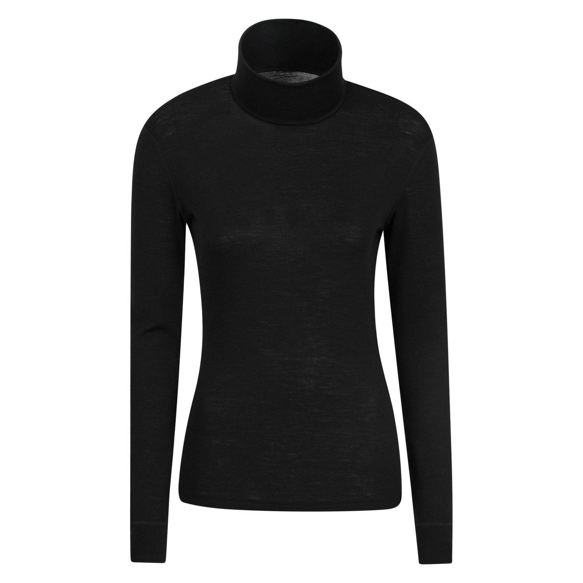 Base Layer Oberteil Rollkragen Damen Schwarz 46 von Mountain Warehouse