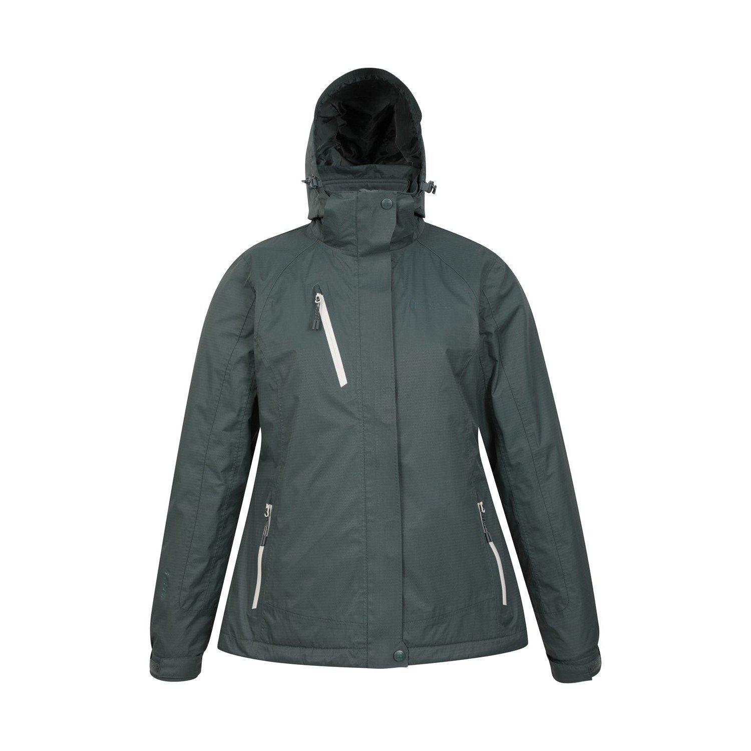 Bracken Extreme Jacke, Wasserfest 3 In 1 Damen Grün 34 von Mountain Warehouse