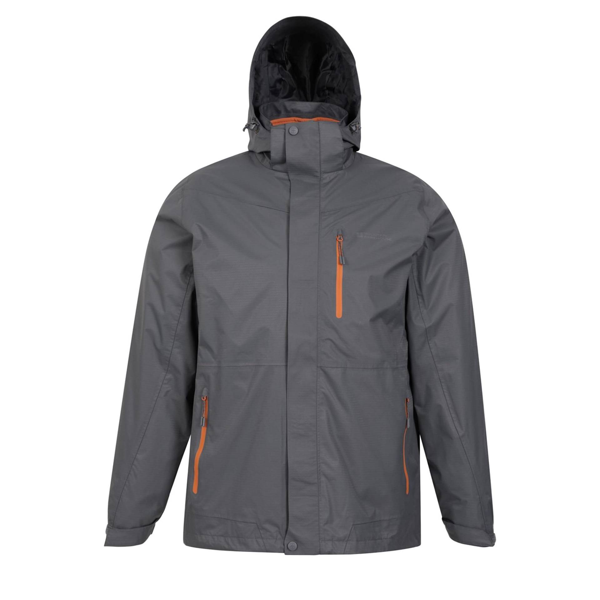 Bracken Extreme Jacke, Wasserfest 3 In 1 Herren Grau XS von Mountain Warehouse