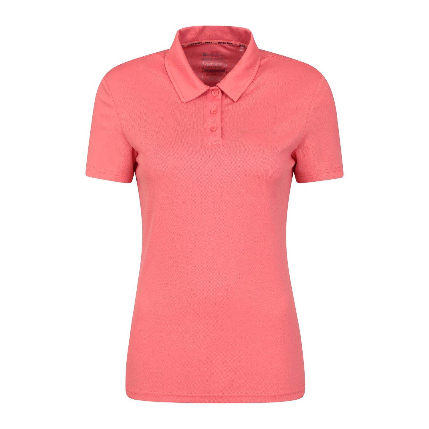 Classic Poloshirt Emblem Damen Pink 32 von Mountain Warehouse