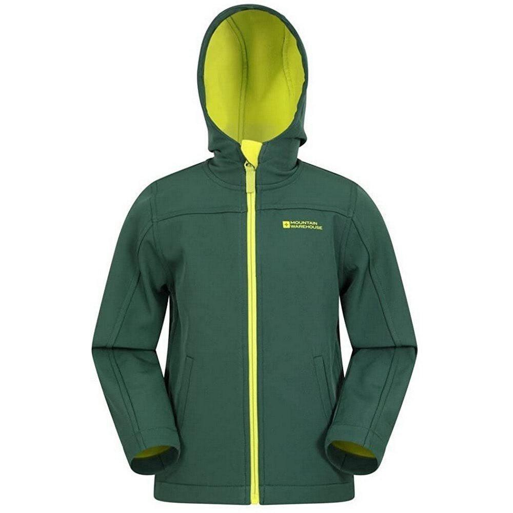 Exodus Softshelljacke Wasserbeständig Mädchen Dunkelgrün 104 von Mountain Warehouse