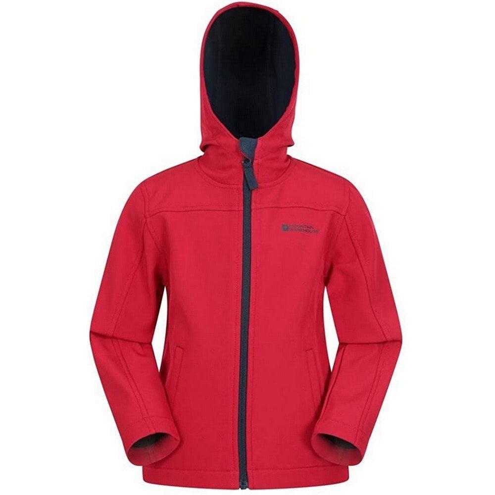 Exodus Softshelljacke Wasserbeständig Mädchen Rot Bunt 128 von Mountain Warehouse