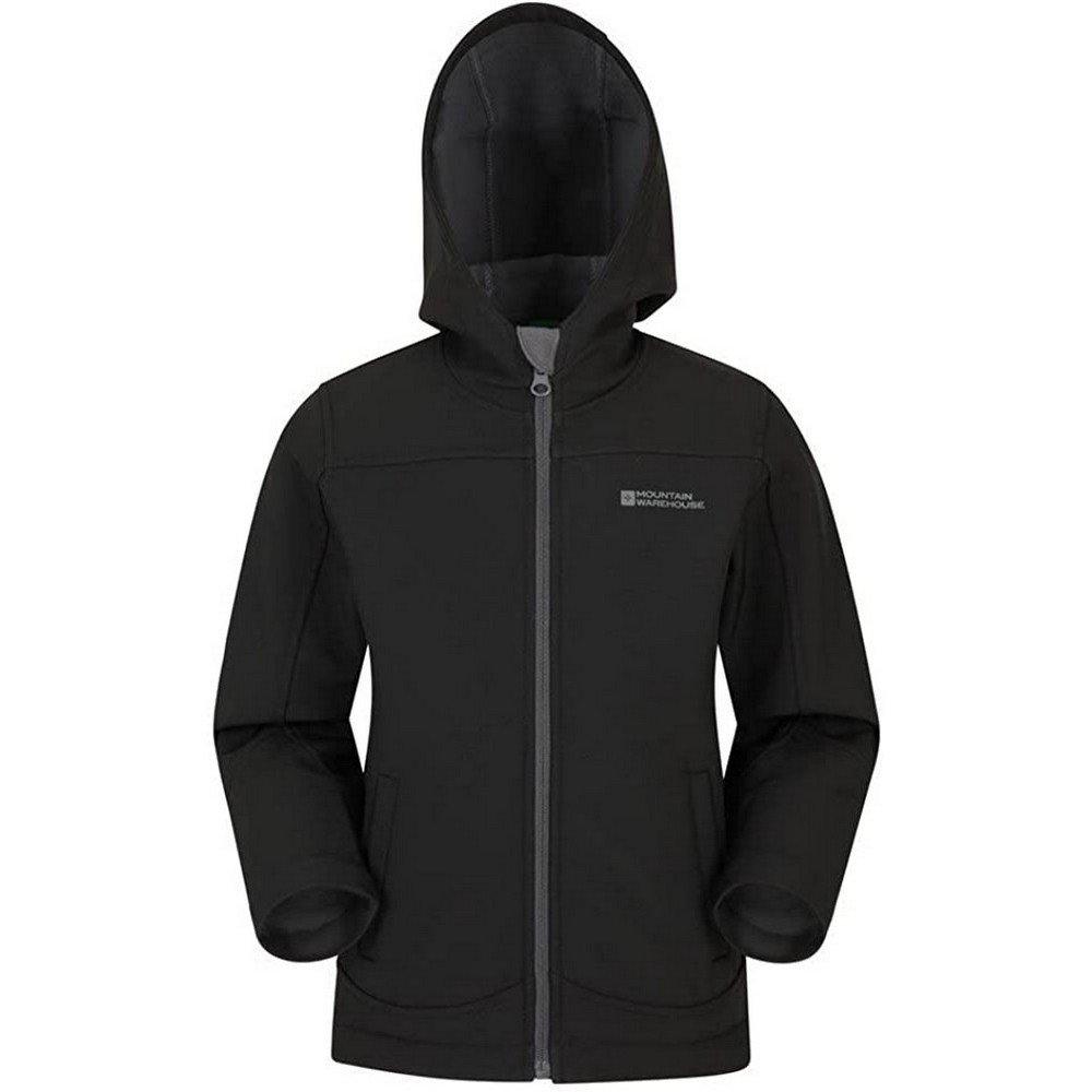 Exodus Softshelljacke Wasserbeständig Mädchen Schwarz 116 von Mountain Warehouse