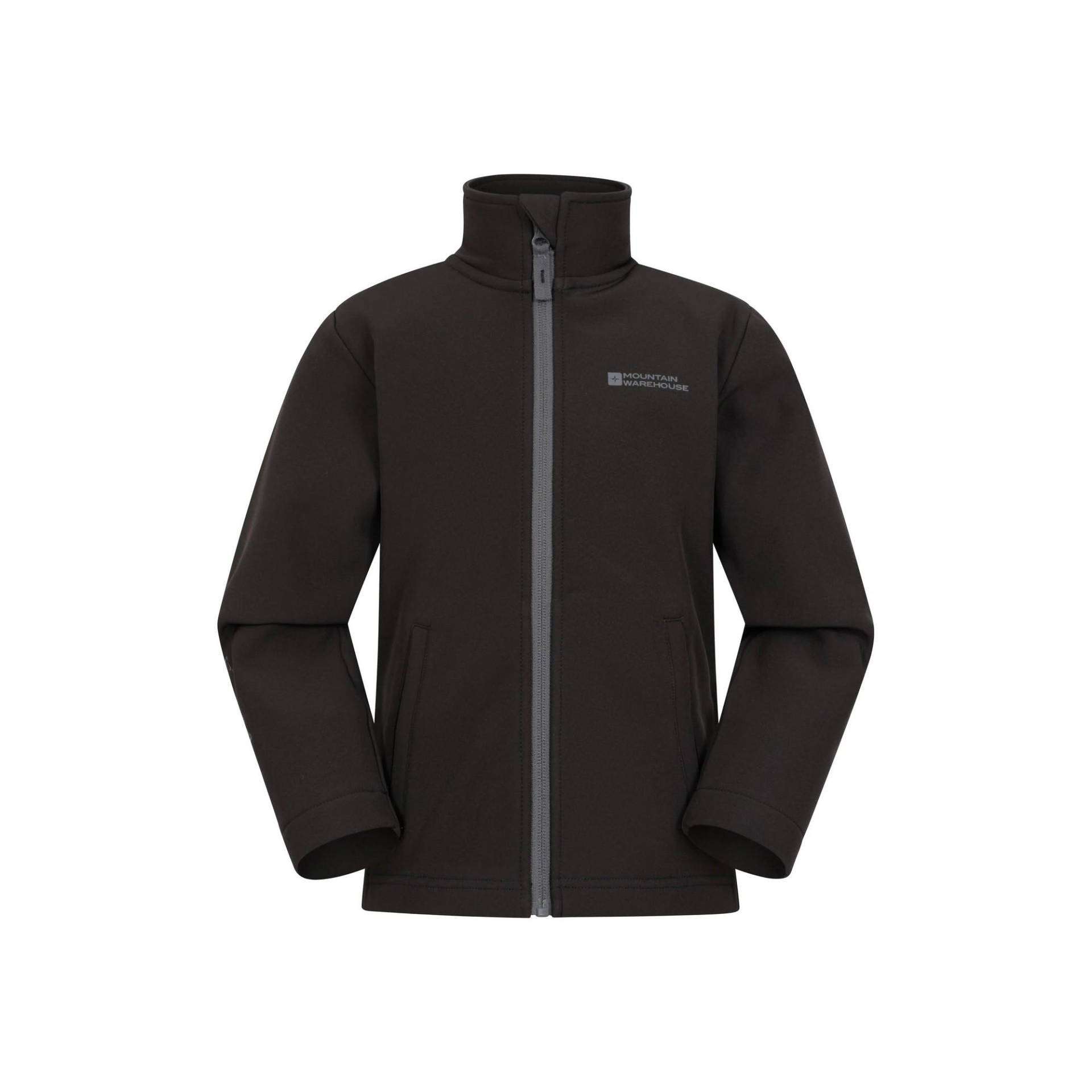 Grasmere Softshelljacke Mädchen Schwarz 116 von Mountain Warehouse