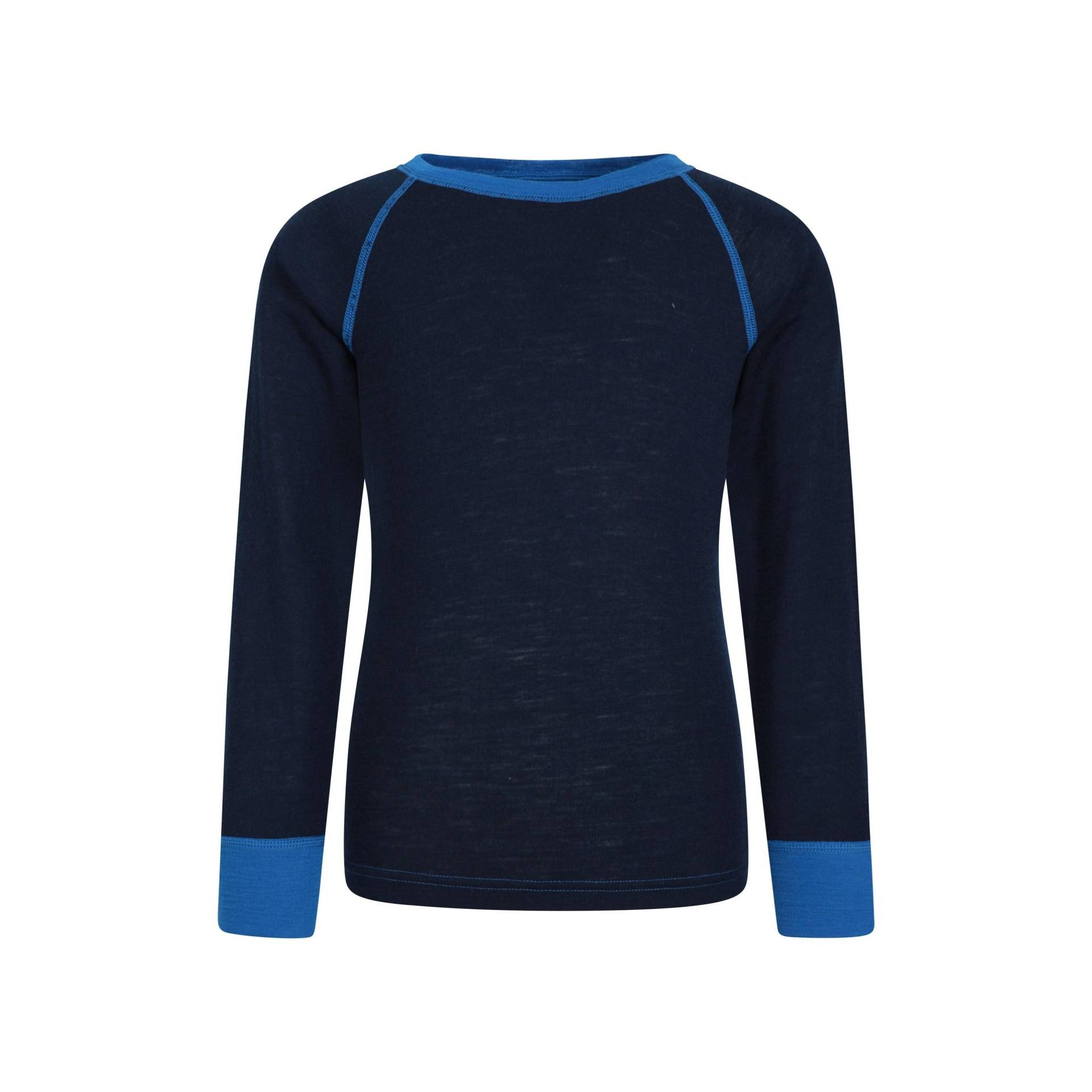 Merino Ii Base Layer Oberteil Rundhalsausschnitt Mädchen Blau 116 von Mountain Warehouse