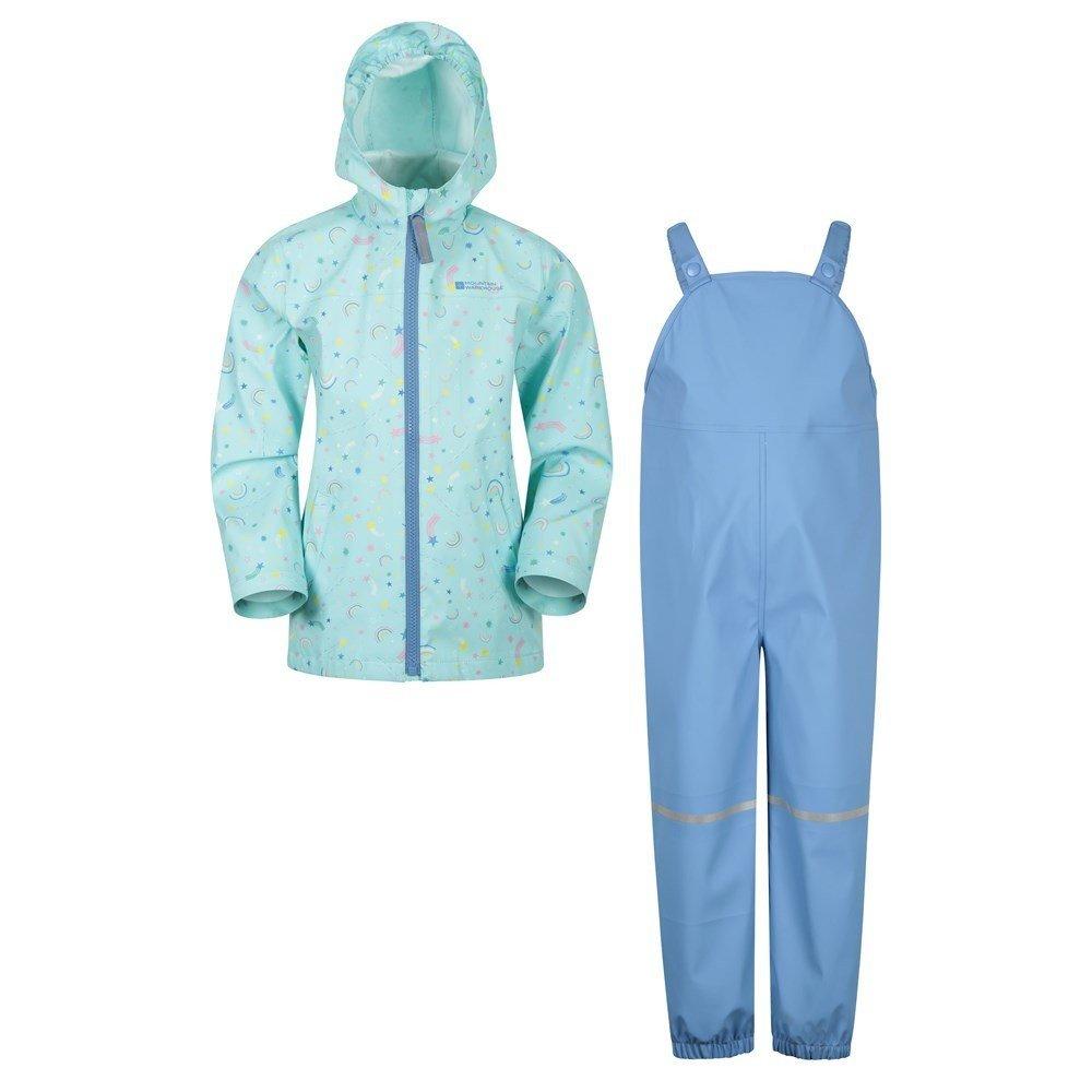 Raindrop Wasserfeste Jacke Und Hose Im Set Mädchen Taubenblau 128 von Mountain Warehouse