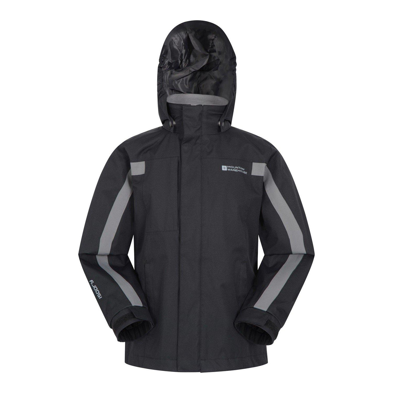 Samson Ii Jacke, Wasserfest Mädchen Schwarz 104 von Mountain Warehouse