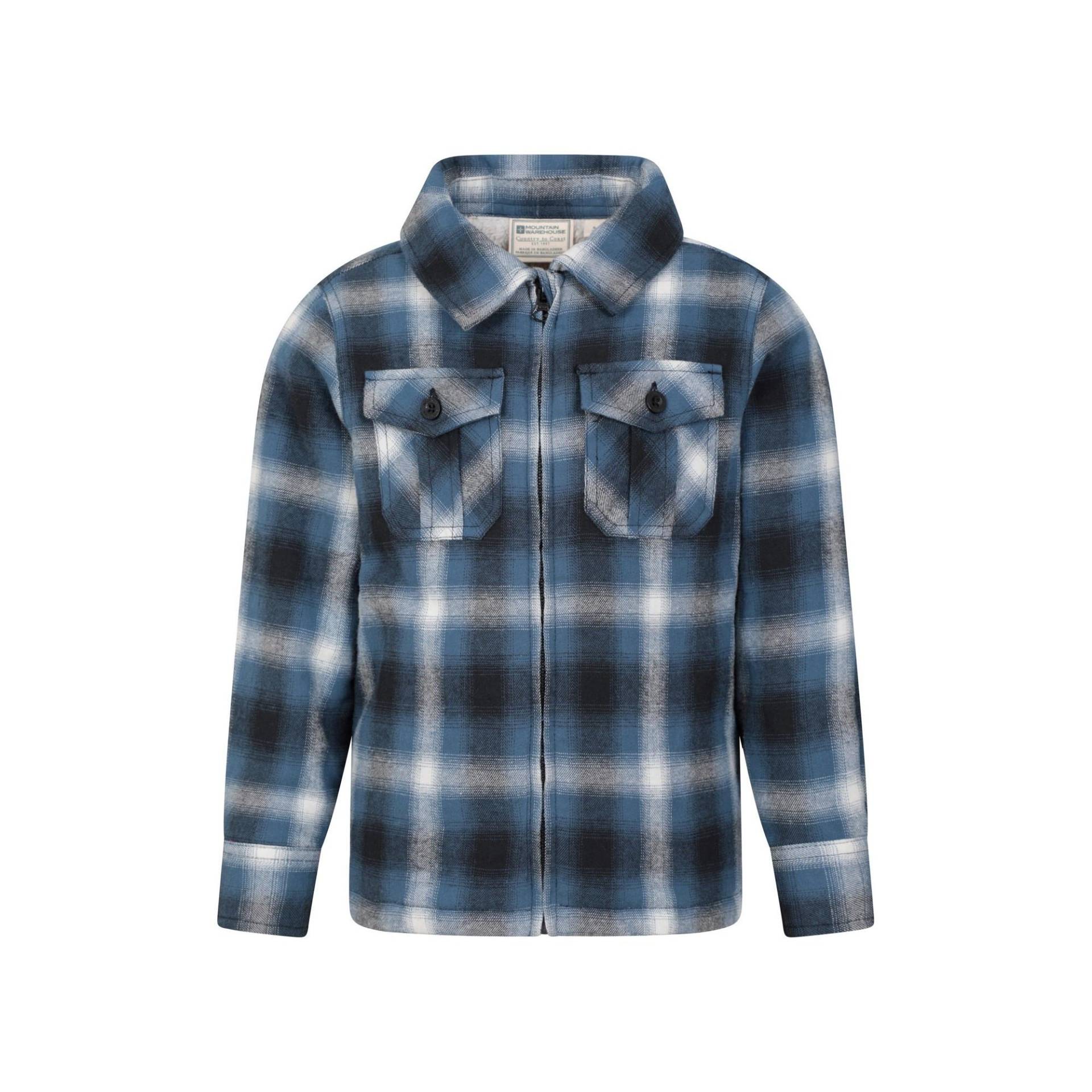 Stream Hemdjacke Durchgehender Reißverschluss Jungen Blau 128 von Mountain Warehouse
