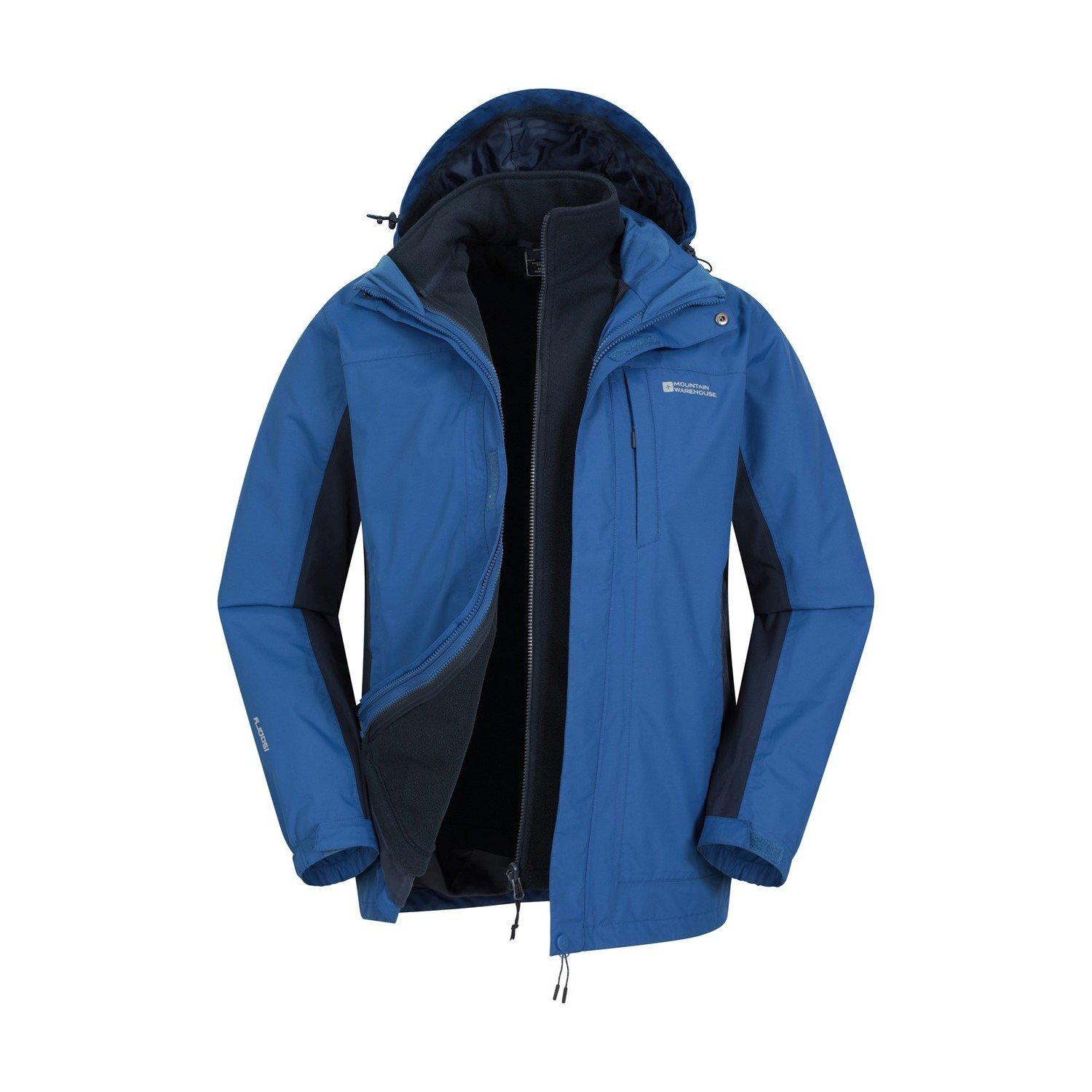 Thunderstorm Jacke, Wasserfest 3 In 1 Herren Blau XS von Mountain Warehouse