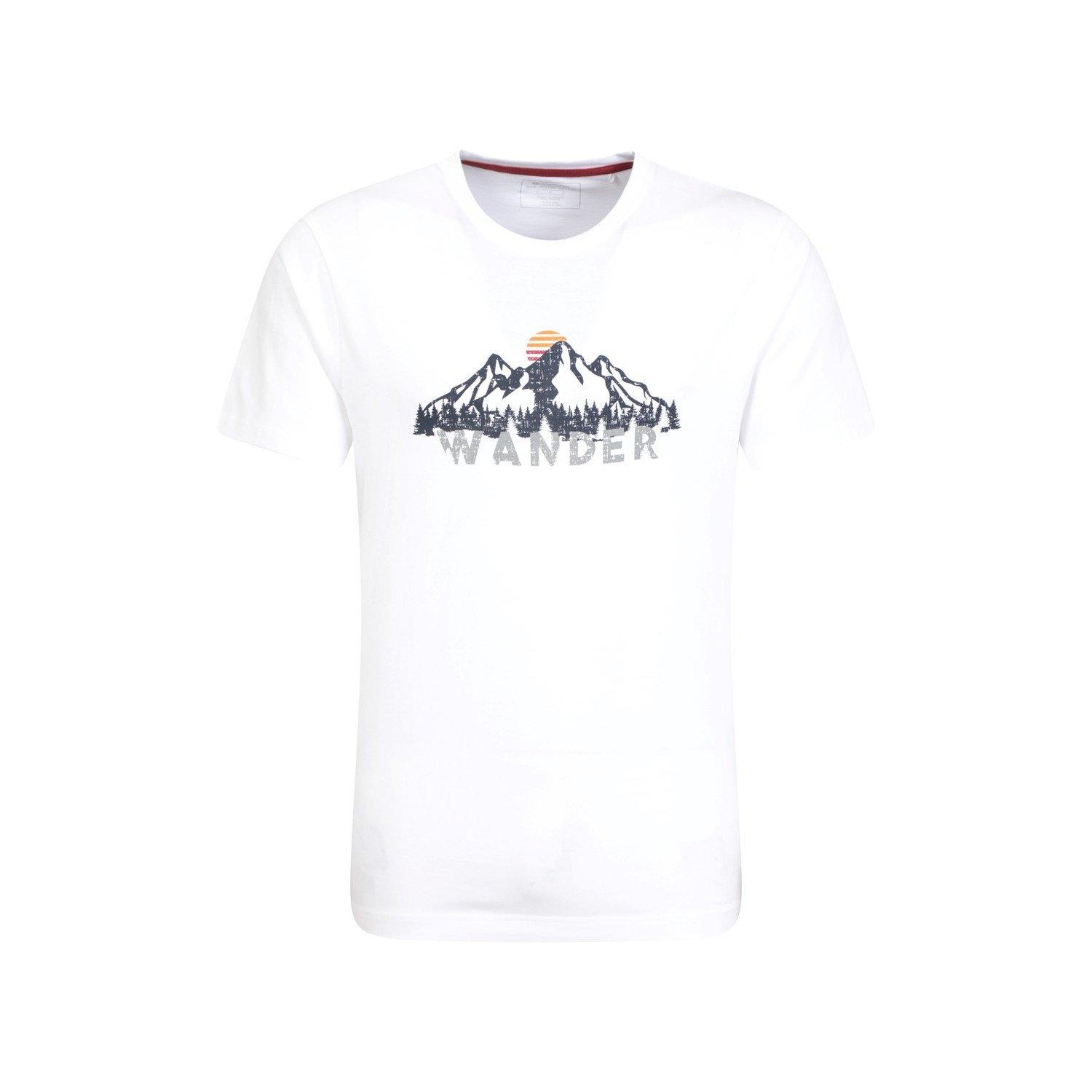 Wander Tshirt Herren Weiss S von Mountain Warehouse