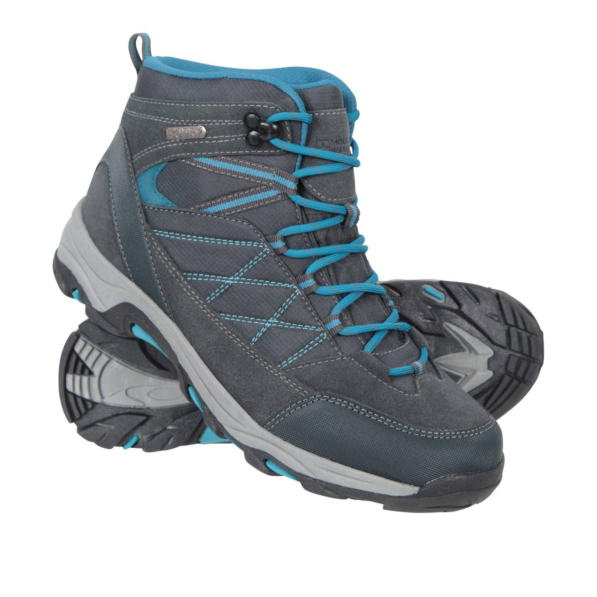 Wanderstiefel Rapid, Wasserfest, Wildleder Damen Grau 40.5 von Mountain Warehouse