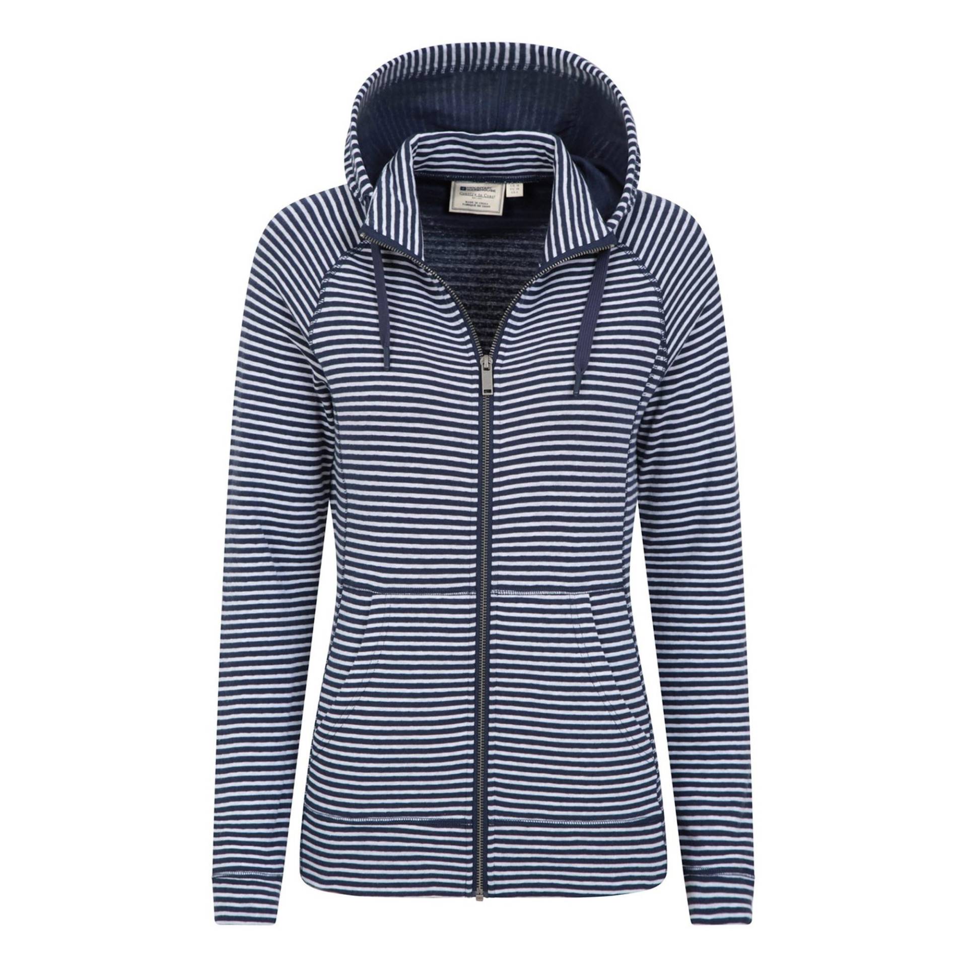 Woolamai Hoodie Mit Durchgehendem Reißverschluss Damen Marine 40 von Mountain Warehouse