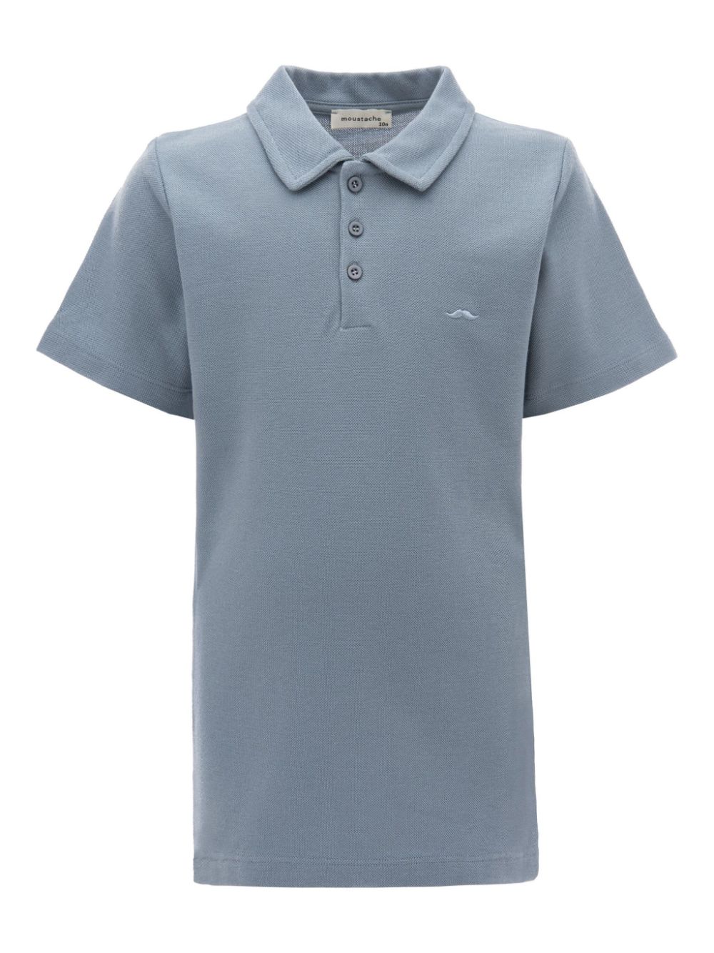 Moustache cotton-piqué polo shirt - Blue von Moustache