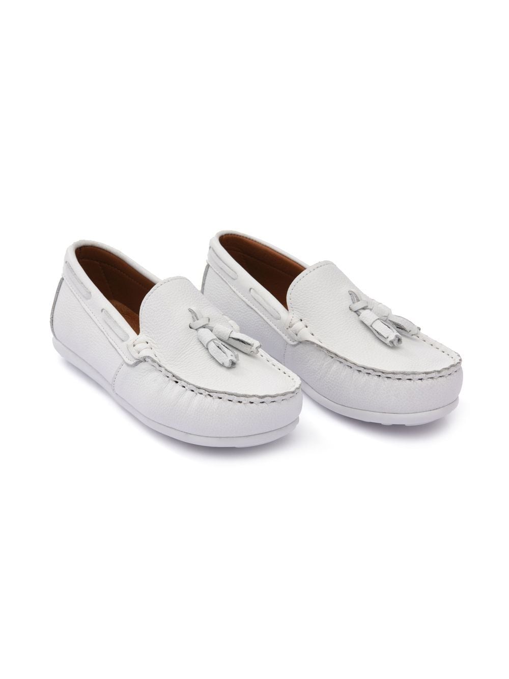 Moustache faux leather tassel loafers - White von Moustache