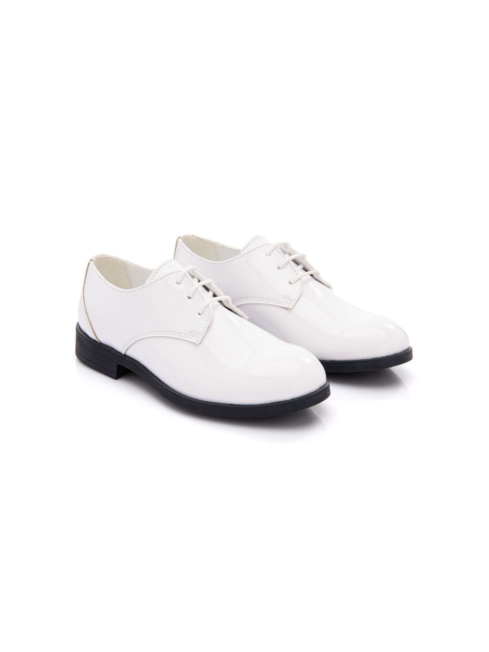 Moustache lace-up patent-finish loafers - White von Moustache