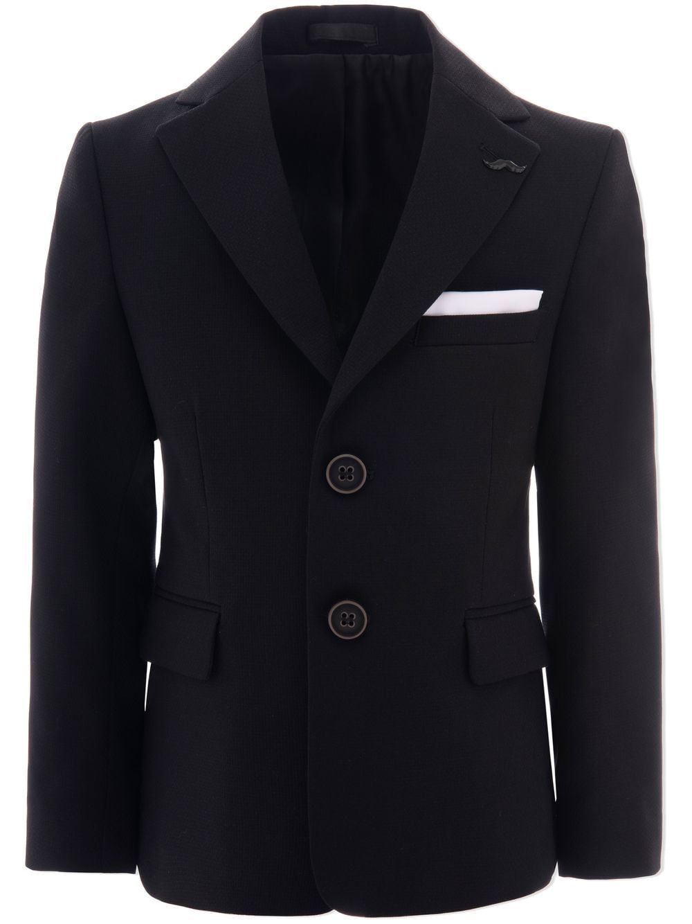 Moustache peak-lapel twill blazer - Black von Moustache