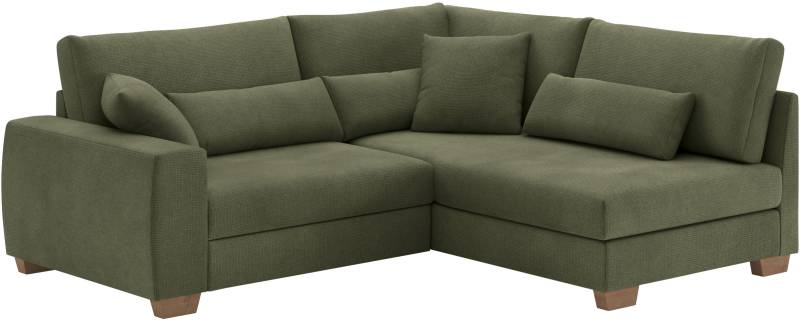Mr. Couch Ecksofa »Helena L-Form, bis 140 kg belastbar«, mit Taschenfederkern, wahlweise mit Bettfunktion von Mr. Couch