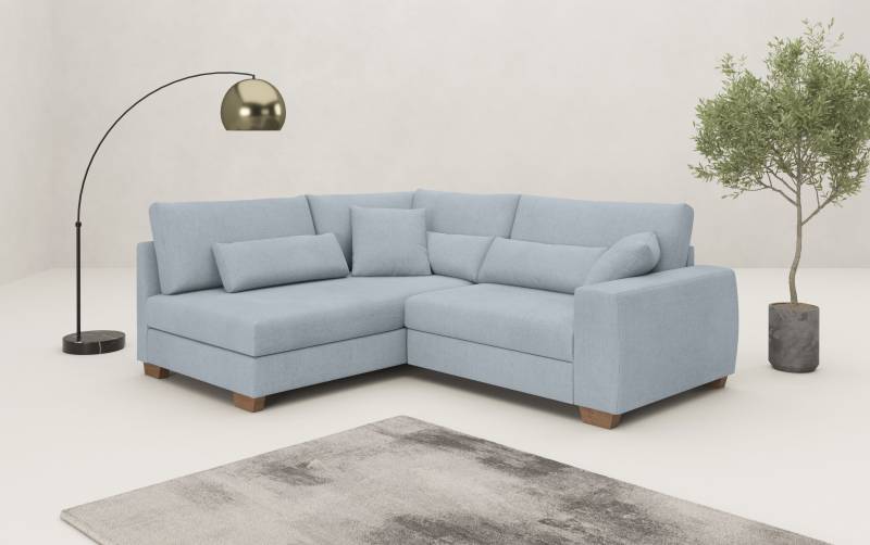 Mr. Couch Ecksofa »Helena L-Form«, Mit Federkern, wahlweise mit Bettfunktion und Taschenfederkern von Mr. Couch