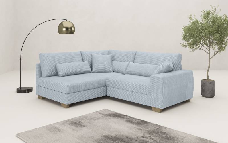 Mr. Couch Ecksofa »Helena L-Form«, Mit Federkern, wahlweise mit Bettfunktion und Taschenfederkern von Mr. Couch
