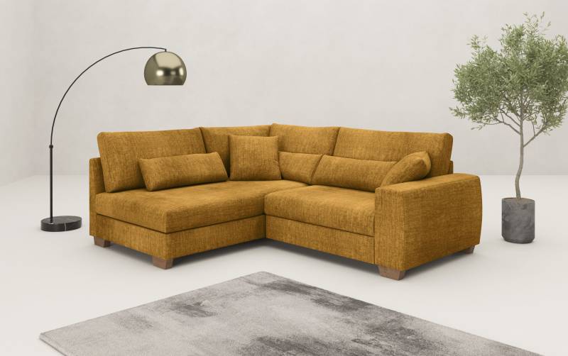 Mr. Couch Ecksofa »Helena L-Form«, Mit Federkern, wahlweise mit Bettfunktion und Taschenfederkern von Mr. Couch