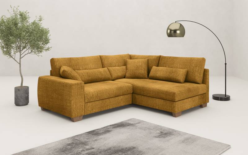Mr. Couch Ecksofa »Helena L-Form«, Mit Federkern, wahlweise mit Bettfunktion und Taschenfederkern von Mr. Couch