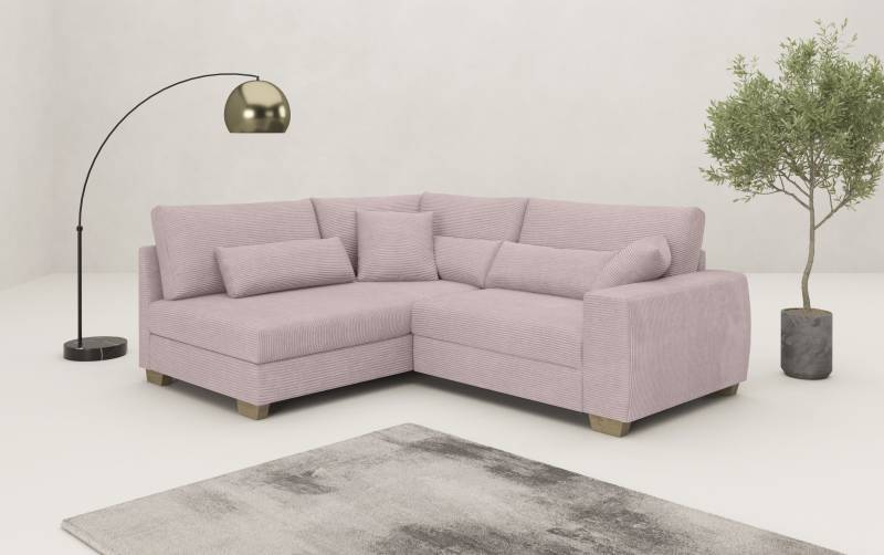 Mr. Couch Ecksofa »Helena L-Form«, Mit Federkern, wahlweise mit Bettfunktion und Taschenfederkern von Mr. Couch