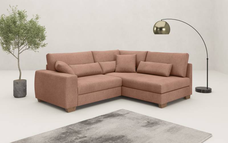 Mr. Couch Ecksofa »Helena L-Form«, Mit Federkern, wahlweise mit Bettfunktion und Taschenfederkern von Mr. Couch