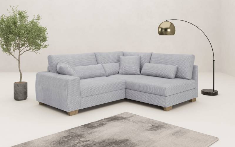 Mr. Couch Ecksofa »Helena L-Form«, Mit Federkern, wahlweise mit Bettfunktion und Taschenfederkern von Mr. Couch