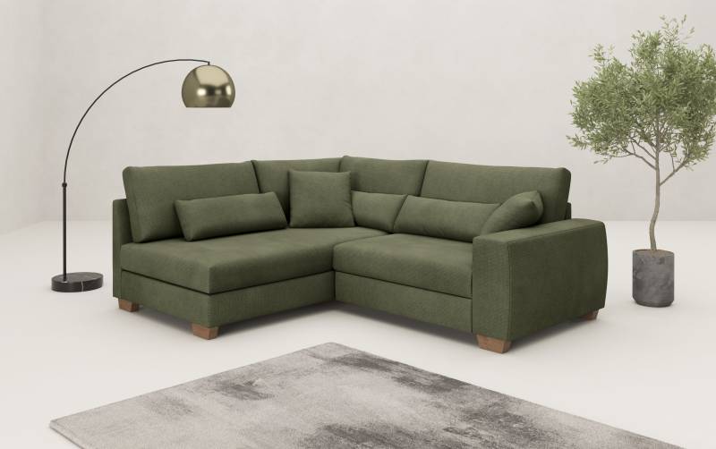 Mr. Couch Ecksofa »Helena L-Form«, Mit Federkern, wahlweise mit Bettfunktion und Taschenfederkern von Mr. Couch