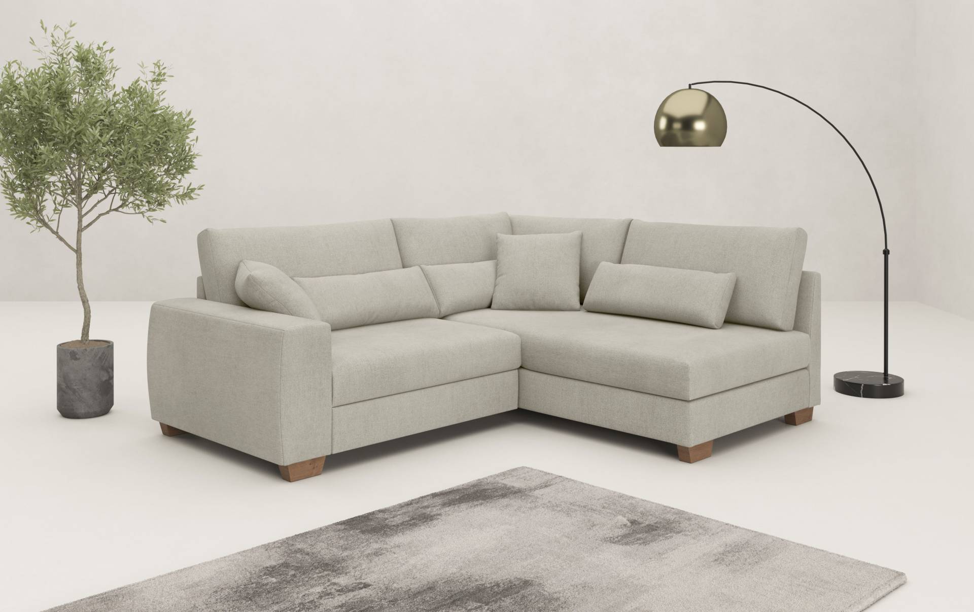 Mr. Couch Ecksofa »Helena L-Form«, Mit Federkern, wahlweise mit Bettfunktion und Taschenfederkern von Mr. Couch