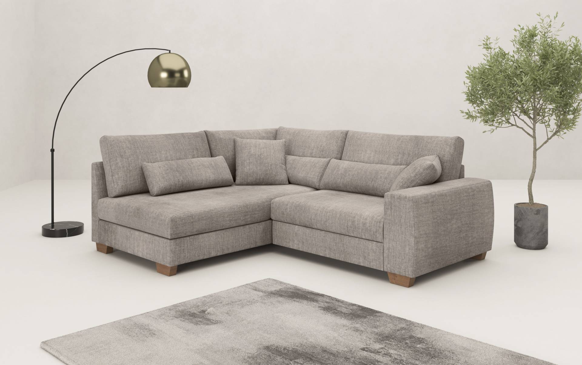 Mr. Couch Ecksofa »Helena L-Form«, Mit Federkern, wahlweise mit Bettfunktion und Taschenfederkern von Mr. Couch