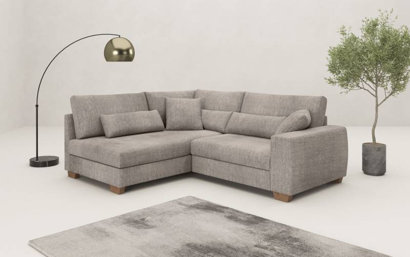 Mr. Couch Ecksofa »Helena L-Form«, Mit Federkern, wahlweise mit Bettfunktion und Taschenfederkern von Mr. Couch